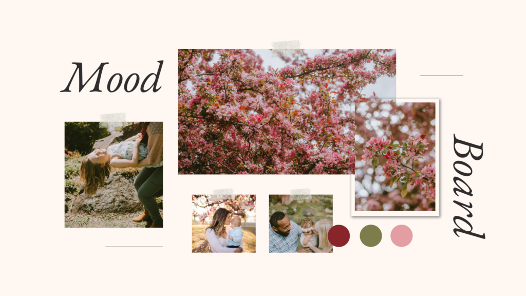 Mood Board for Spring Mini Sessions