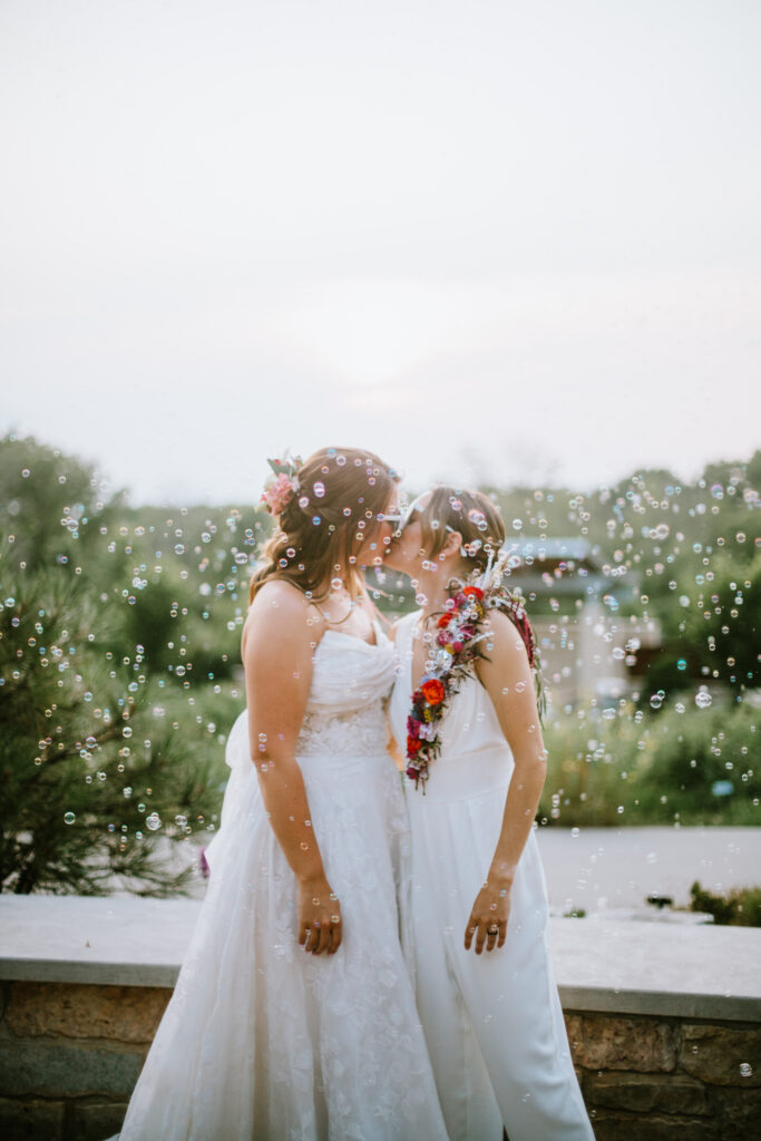 Wisconsin LGBTQ+ wedding photography at Green Bay Botanical Gardens in Green Bay, WI.